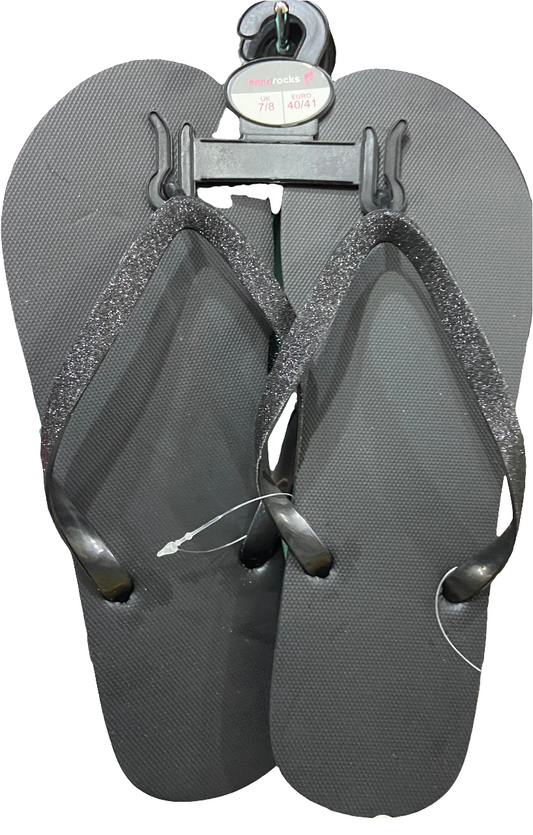 LADIES 7/8  PLAIN FLIP FLOPS  40/41(EURO) Assorted colors