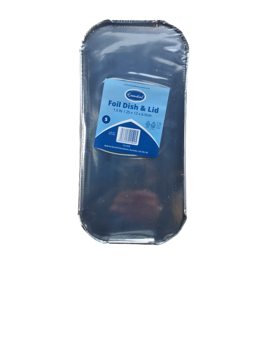 Plat Oblong Essentiel 1,5 L avec Couvercle (Lot de 10) [25 x 12 x 6,5 cm]