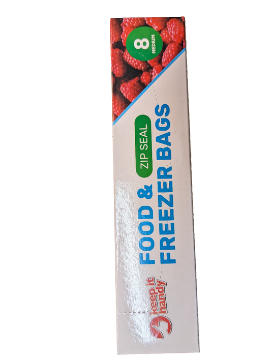 Food & Freezer Zip Seal Bags 8 medium