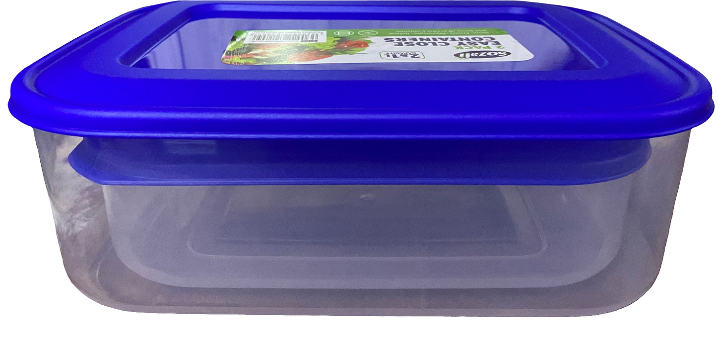 SOZALI 2 EASY CLOSE FOOD BOX ASS COLOURS