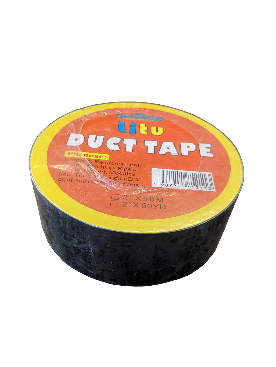 Black /Silver Duck Tape 2"x 50m