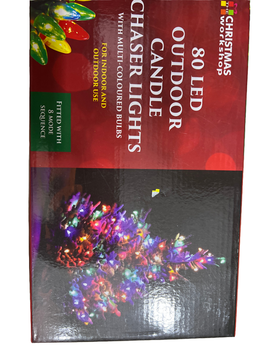 The Christmas Workshop 75370 Guirlande lumineuse 80 LED multicolores avec effet chenillard
