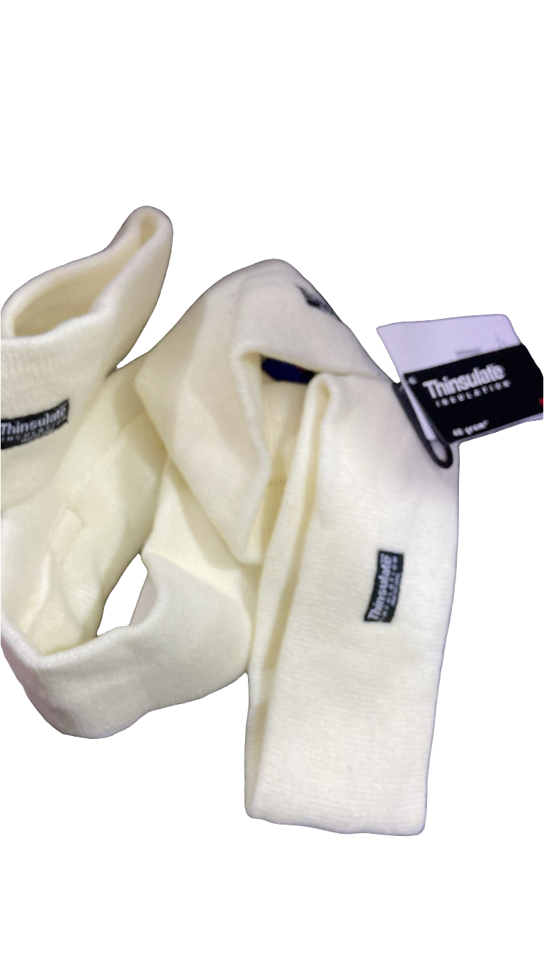 Head and neck wear Thinsulated cream color