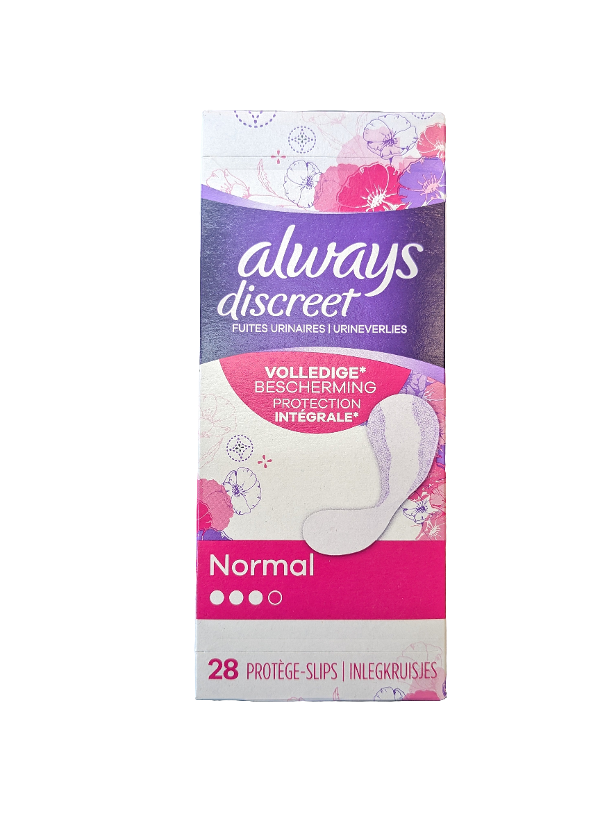 Always Discreet Incontinence Pantiliners 28 Normal