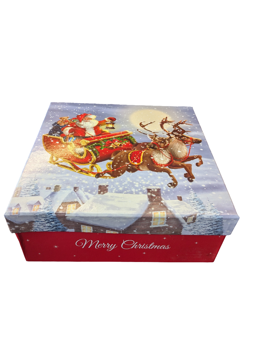 Boîte Cadeau Joyeux Noël 27x27x10cm