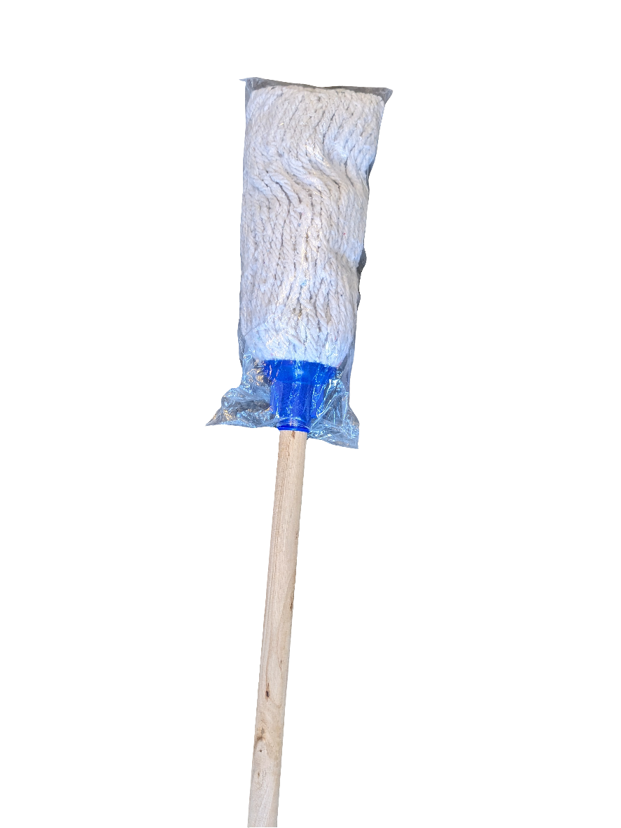 Serpillère avec manche en bois