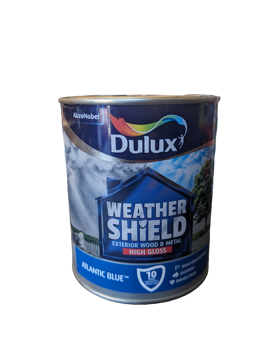 DULUX Weather Shield HIGH GLOSS ATLANTIC BLUE EXTERIOR WOOD & METAL 750ml