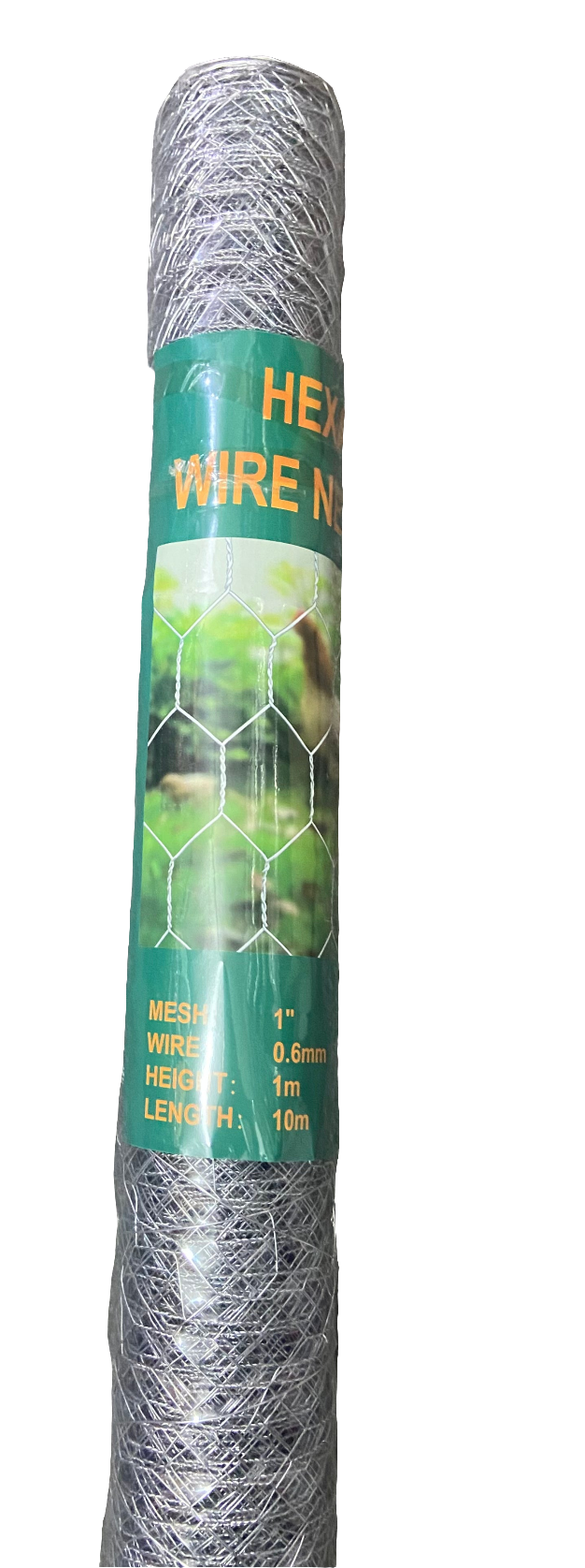 TREILLIS MÉTALLIQUE HEXAGONAL GALVANISÉ À CHAUD MAILLE 1” FIL 0,6mm HAUTEUR 1m LONGUEUR 10m