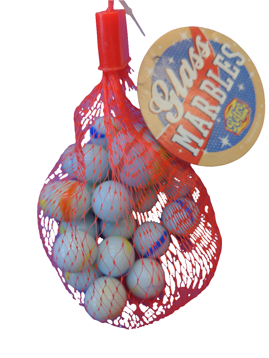 Retro Glass Marbles in Bag