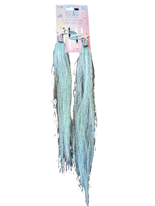 Lot de 2 barrettes à cheveux en fausse fourrure - Couleurs assorties