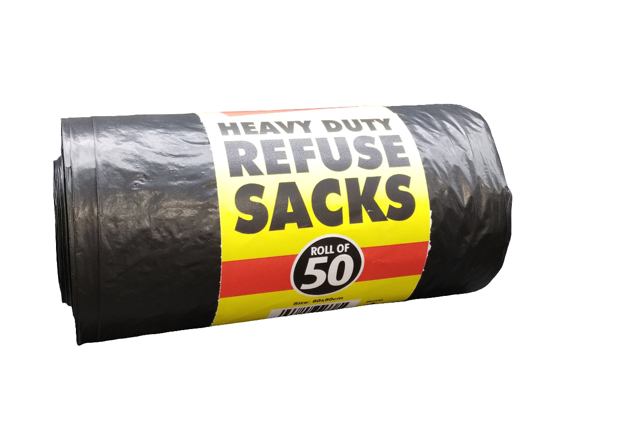 Extra Value  REFUSE SACKS BLACK 50PK