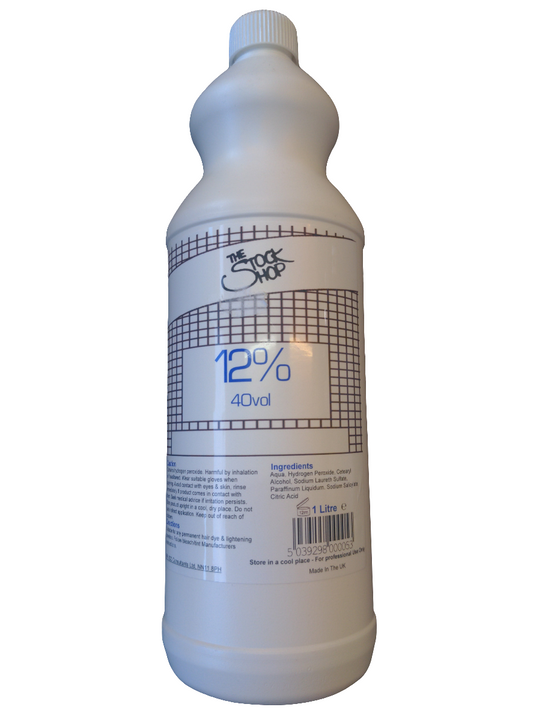 12% 40vol  Cream Hydrogen peroxide 1ltr