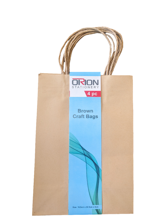 Orion Pack Of 4 Brown Craft Bags