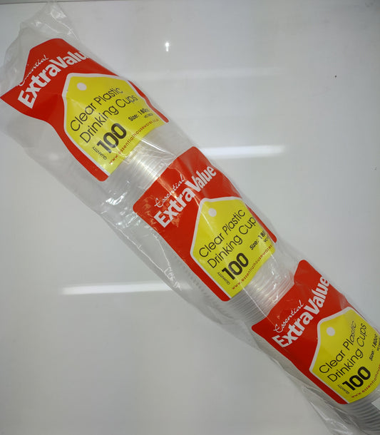 Extra Value CUPS CLEAR 1.8G 180ML PK100