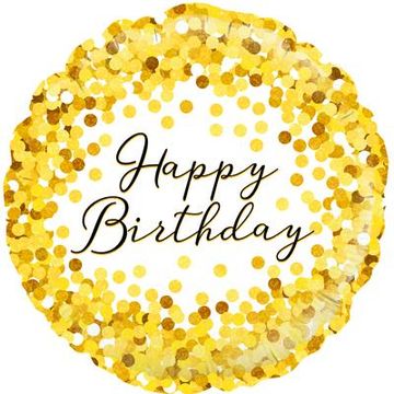 Oaktree 18inch Gold Sparkle Birthday Holographic