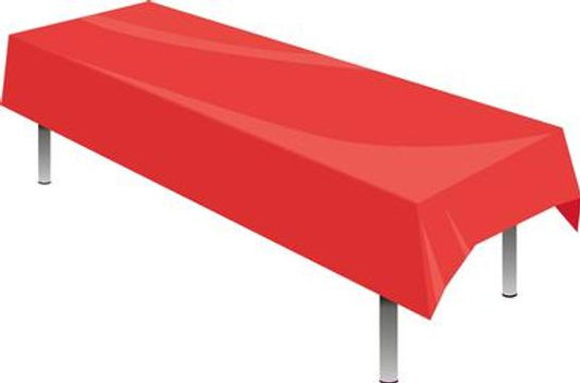 Nappe en plastique rouge 137cm x 274cm