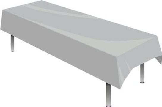 Plastic Tablecover x 1 Silver 137cm x 274cm