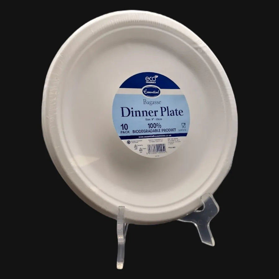 Essential Bagasse Plate 9" 10pk