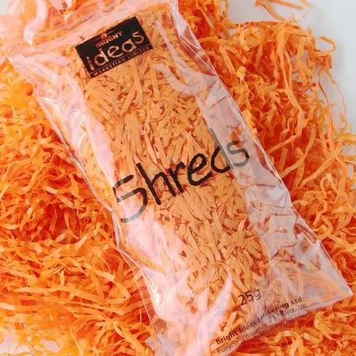 Orange Shredded tissue paper