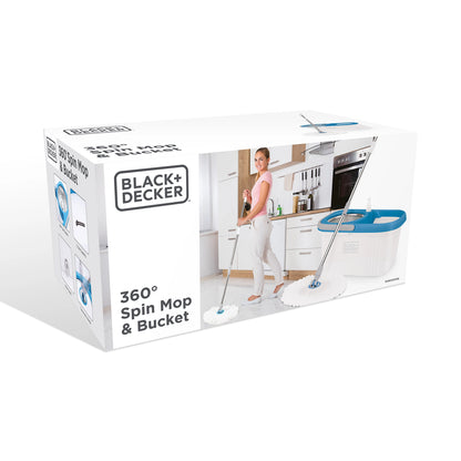 Black+Decker Microfibre & plastic Hard floor Bucket & mop set