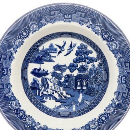 Bol à soupe et céréales à rebord décor Blue Willow, 22 cm