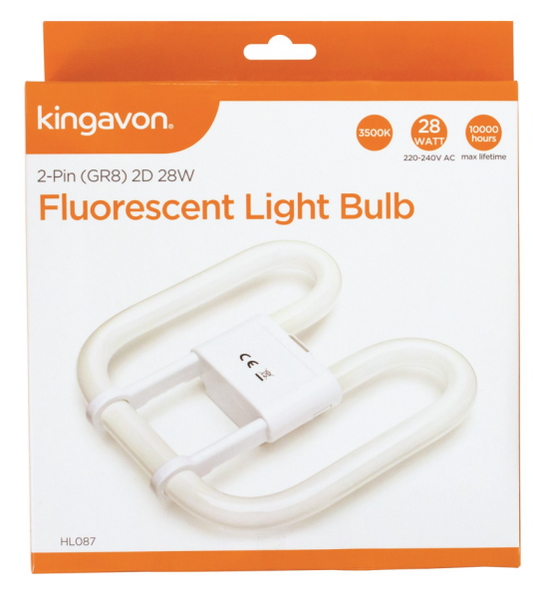 Kingavon Fluorescent Light Bulb 2-Pin GR8 2D 28W