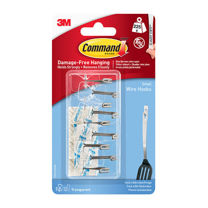 Crochets Command transparents avec languettes transparentes – Paquet de 9 – 17067CLR-9