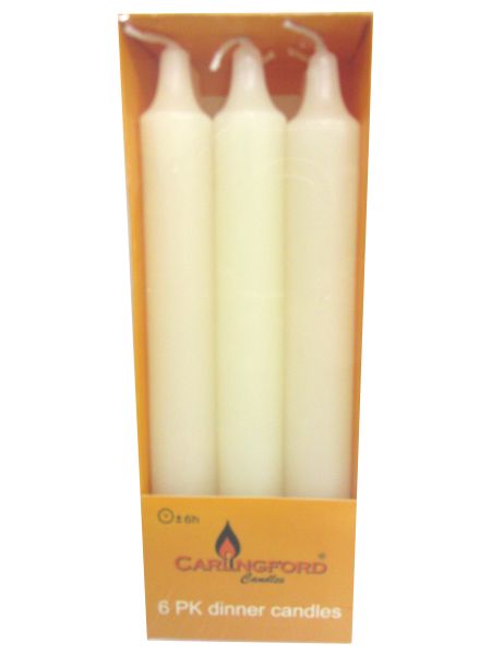 Bougies de table Carlingford, lot de 6, 6 heures et plus d'autonomie.