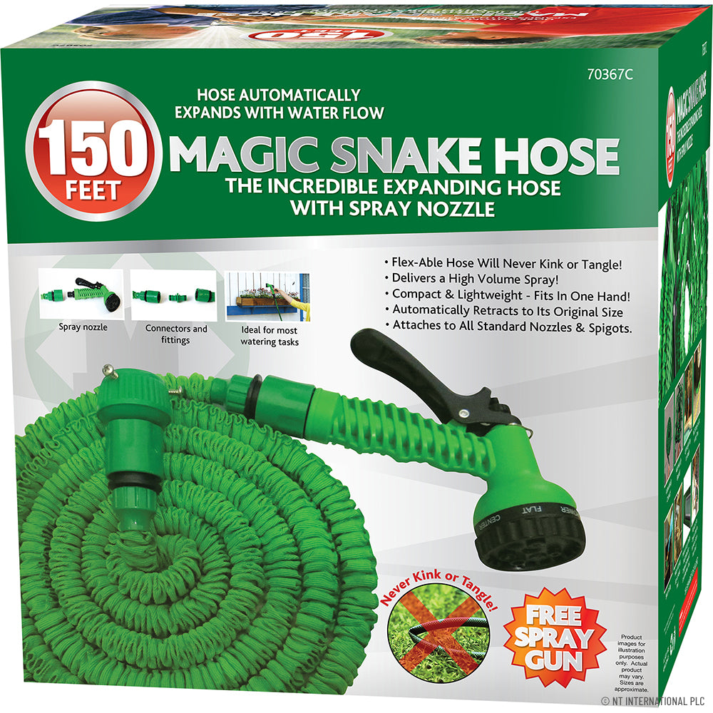 150ft Magic Garden Hose Pipe 45m - Green Expandable Flexible Water Hose for Gardening