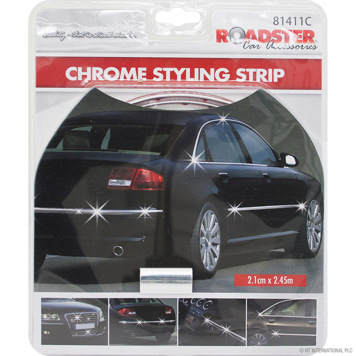 Chrome Styling Strip - 2.1cm x 2.45m Easy DIY Car Upgrade