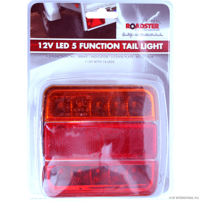 12V 5 LED Function Tail Light - Versatile, Bright, and Reliable Automotive Lighting