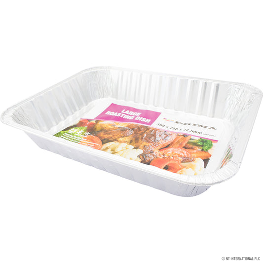 Upgrade Your Kitchen with 1pk Large Rectangular Roasting Dish in Aluminium - Perfect for Delicious Roasts
