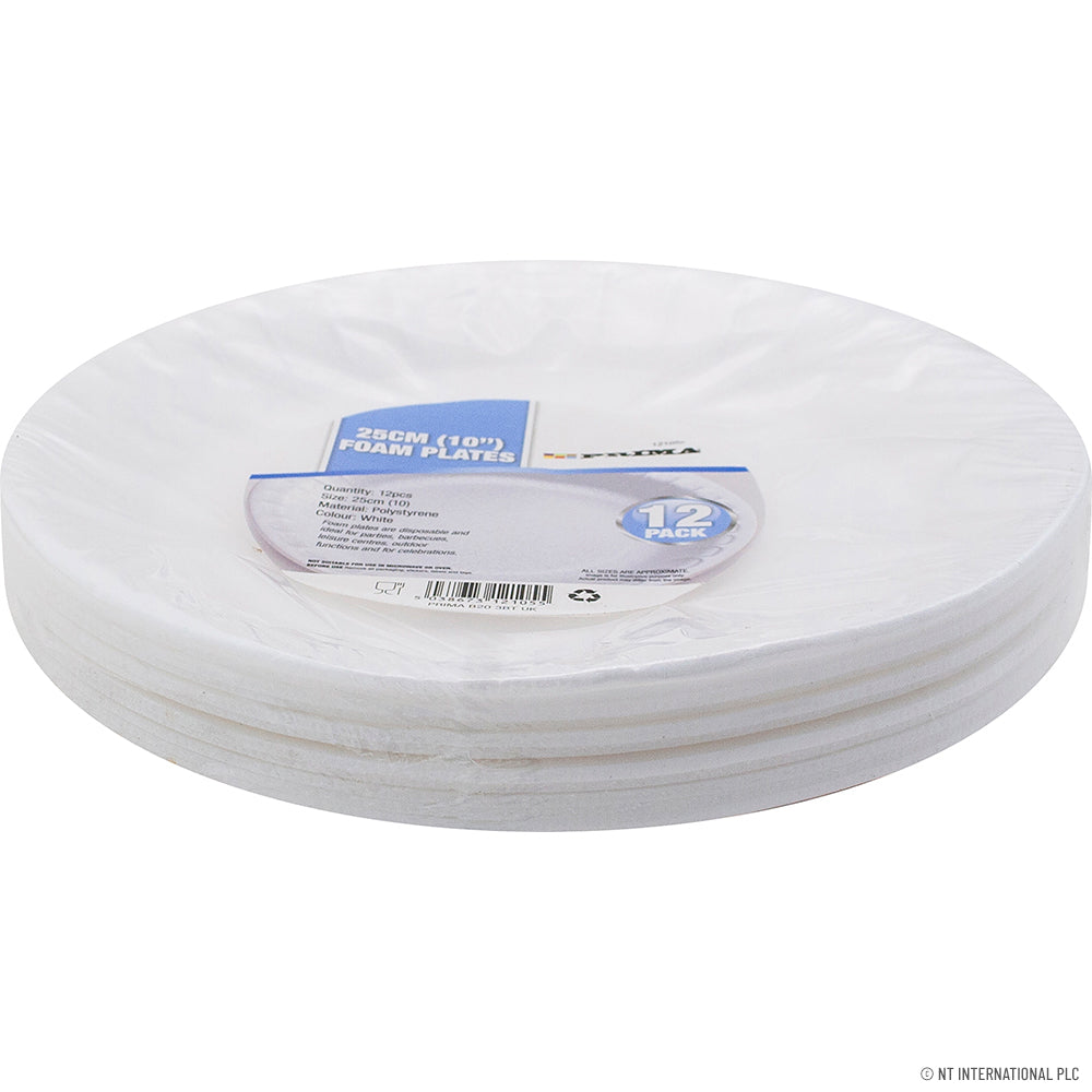 Assiettes creuses en mousse de 26 cm – Lot de 12 – Classifoa : Assiettes jetables durables pour repas élégants