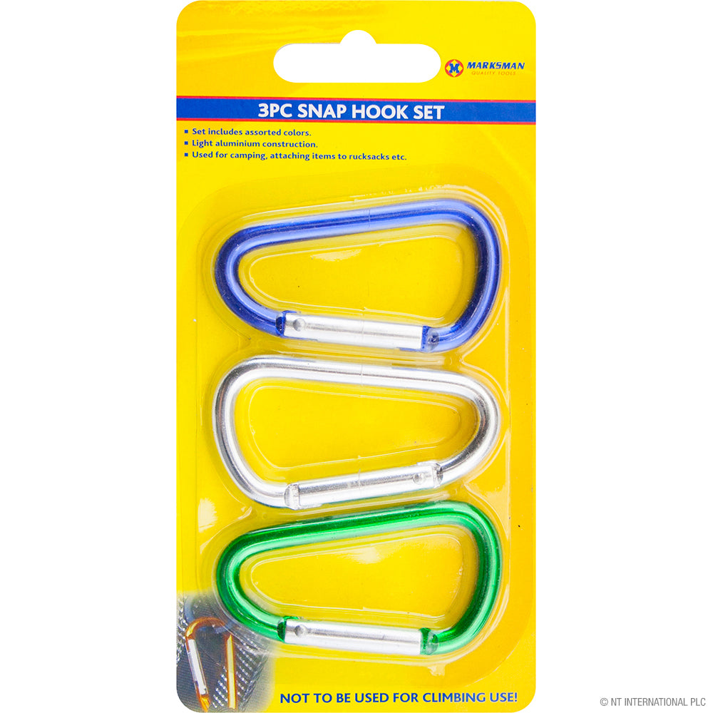 Ensemble de 3 mousquetons premium pour une fixation polyvalente - Sûr et élégant