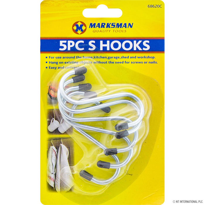 Versatile 5pc S Hooks - Small Organize with Ease