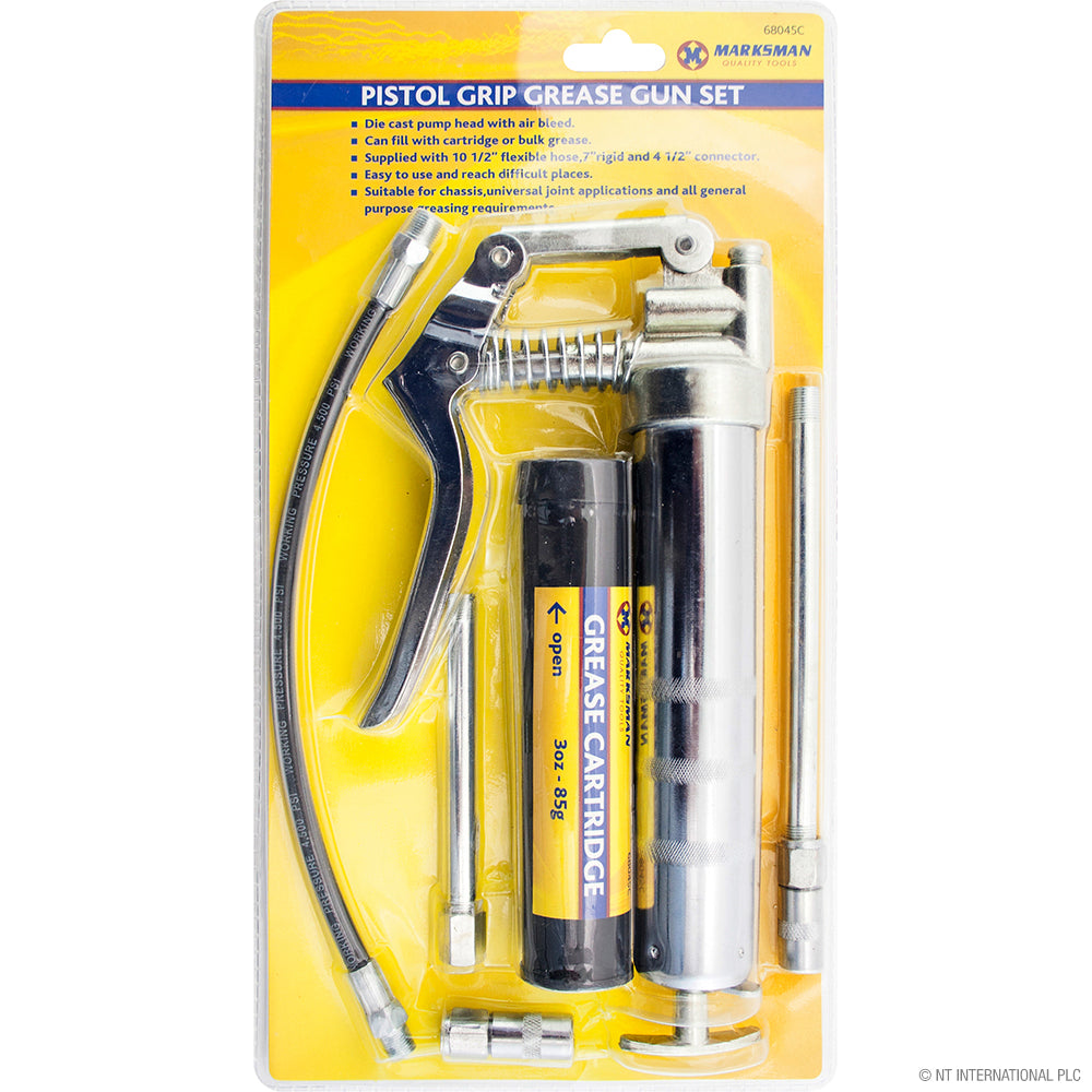 Ensemble de pompe à graisse à poignée pistolet de qualité professionnelle pour une lubrification de précision