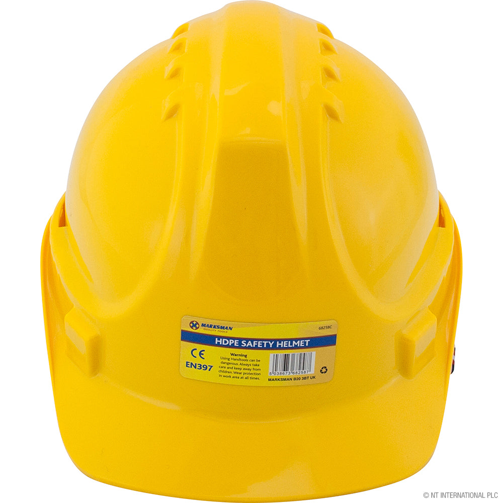 CASQUE DE SÉCURITÉ EN PEHD JAUNE MARKSMAN
