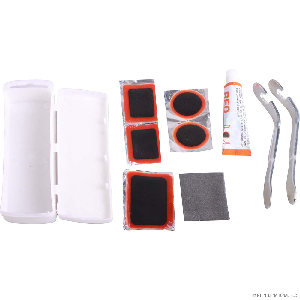Kit de Réparation de Crevaison Vélo Roadster 12 pièces - Kit Essentiel d'Entretien de Pneu et Chambre à Air de Vélo