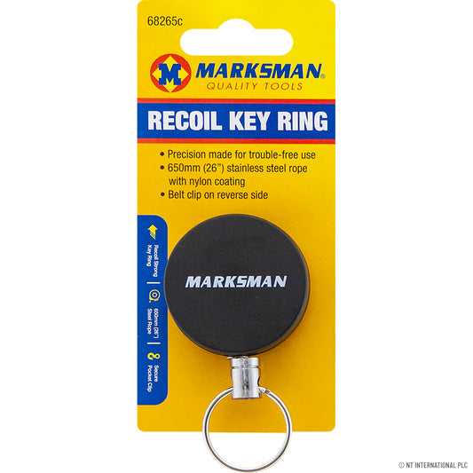 26" Recoil Steel Rope Key Ring for Ultimate Security