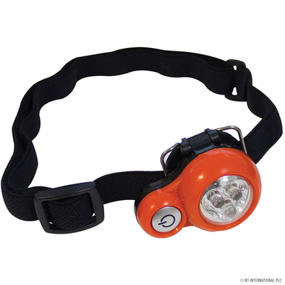 3 LED Headtorch - Orange Hands-Free Illumination for Outdoor Adventures