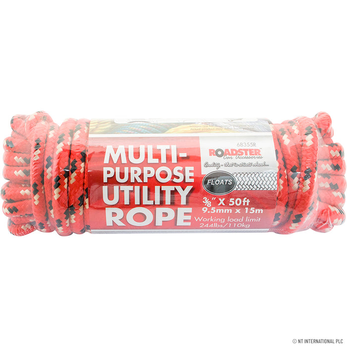 Versatile 3/8" x 50ft M/P Utility Poly Rope - 15m for All Your Needs
