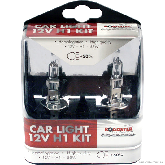 H1 55W Halogen Car Light Bulbs 12V - Upgrade Your Visibility on the Road