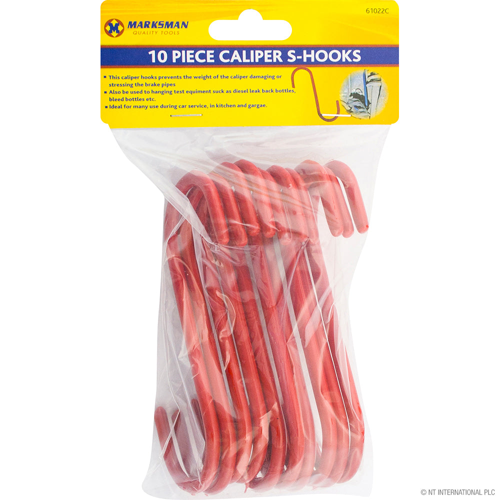 10pc Red Caliper S-Hooks - High-Quality S-Shaped Hooks for Accurate Readings