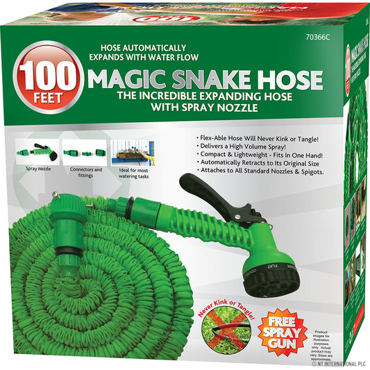 100ft Magic Garden Hose Pipe 30m - Green Flexible and Expandable Water Hose