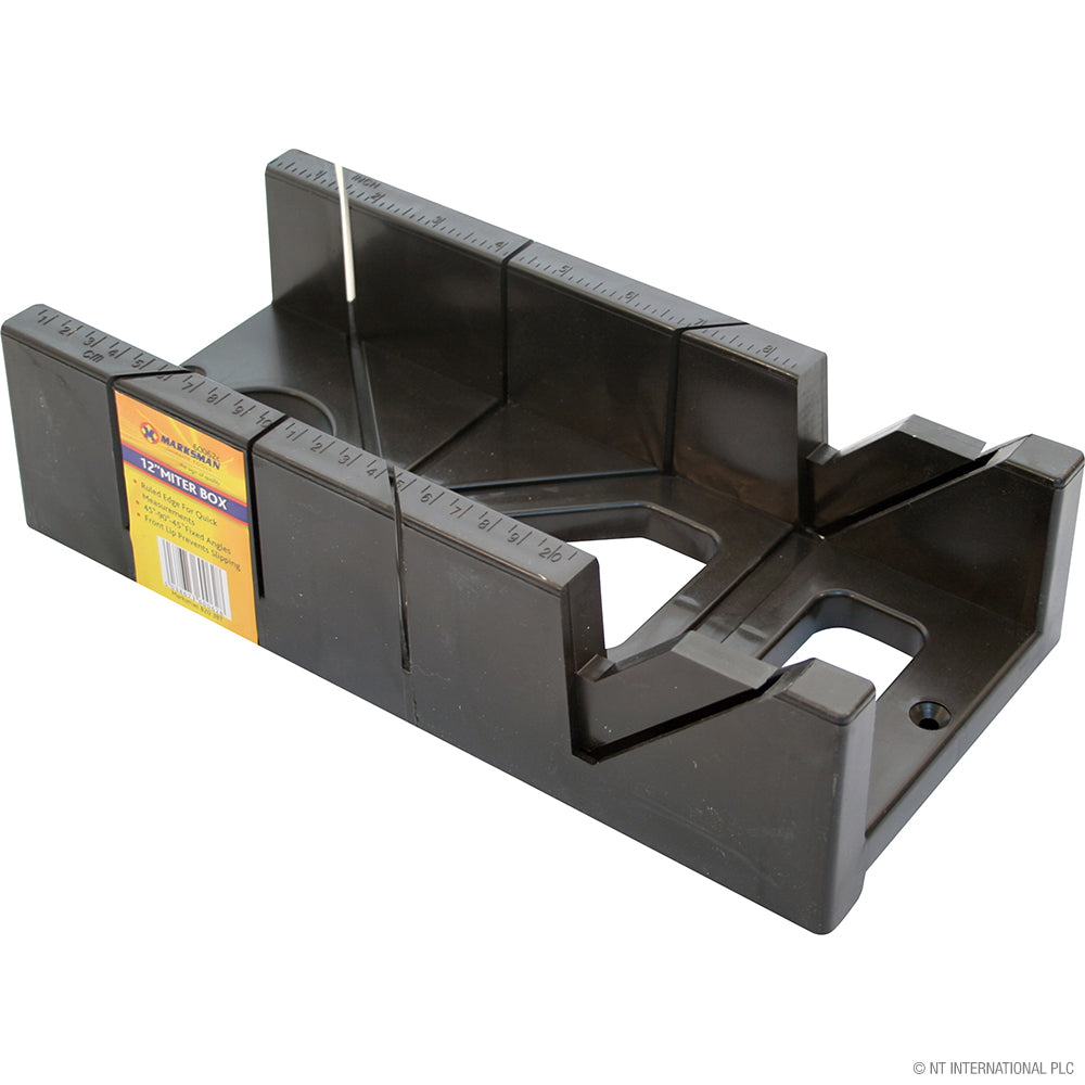 Boîte à onglets noire de précision 12" / 30 cm pour des coupes de bois précises