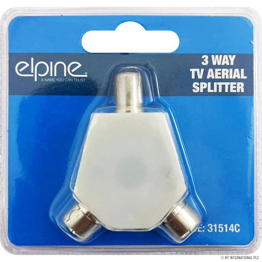 3-Way TV Aerial Splitter - Reliable Signal Distribution for Crystal-Clear Entertainment