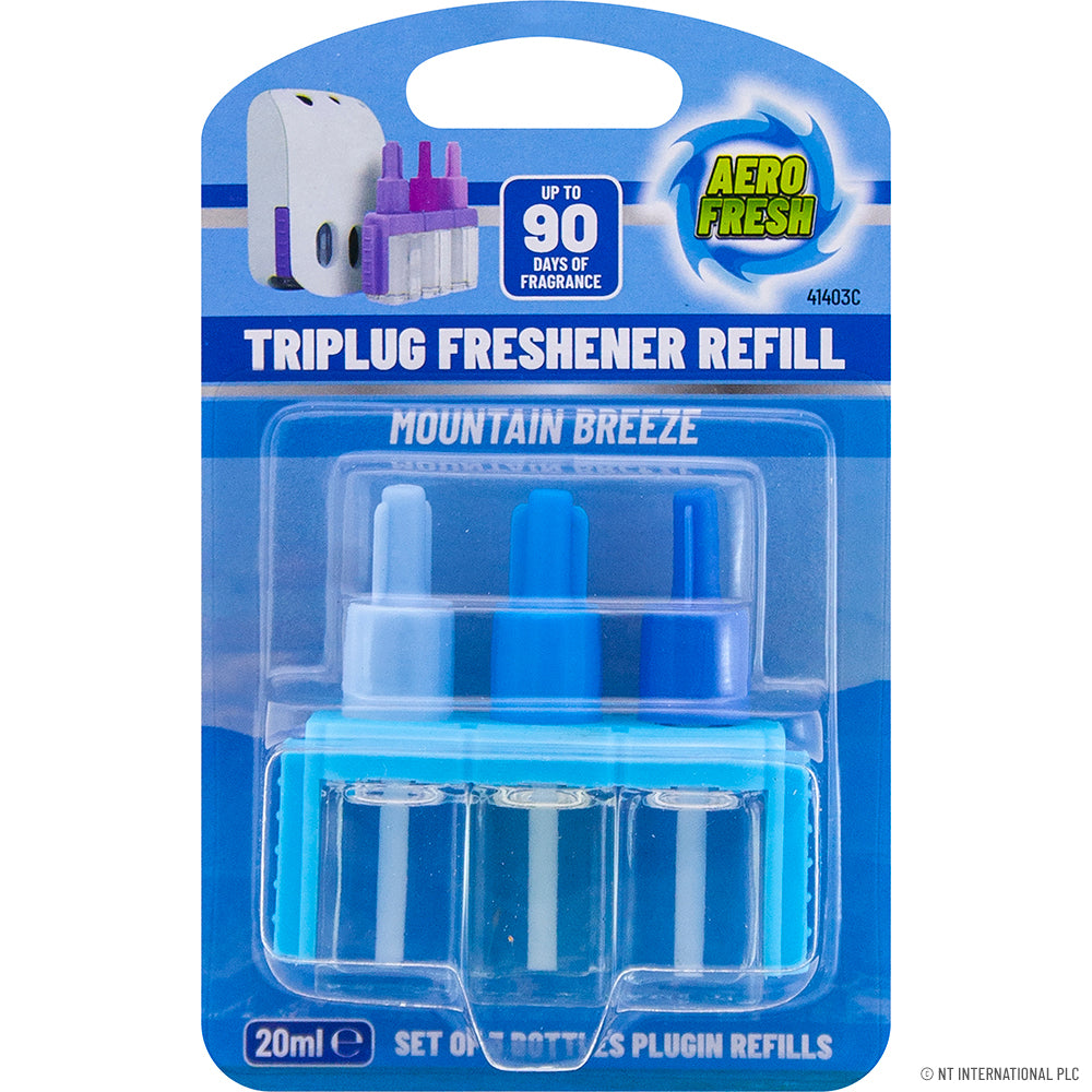 Assainisseur d'air Triplug 20 ml - Brise Montagne | Parfum longue durée pour une atmosphère rafraîchissante