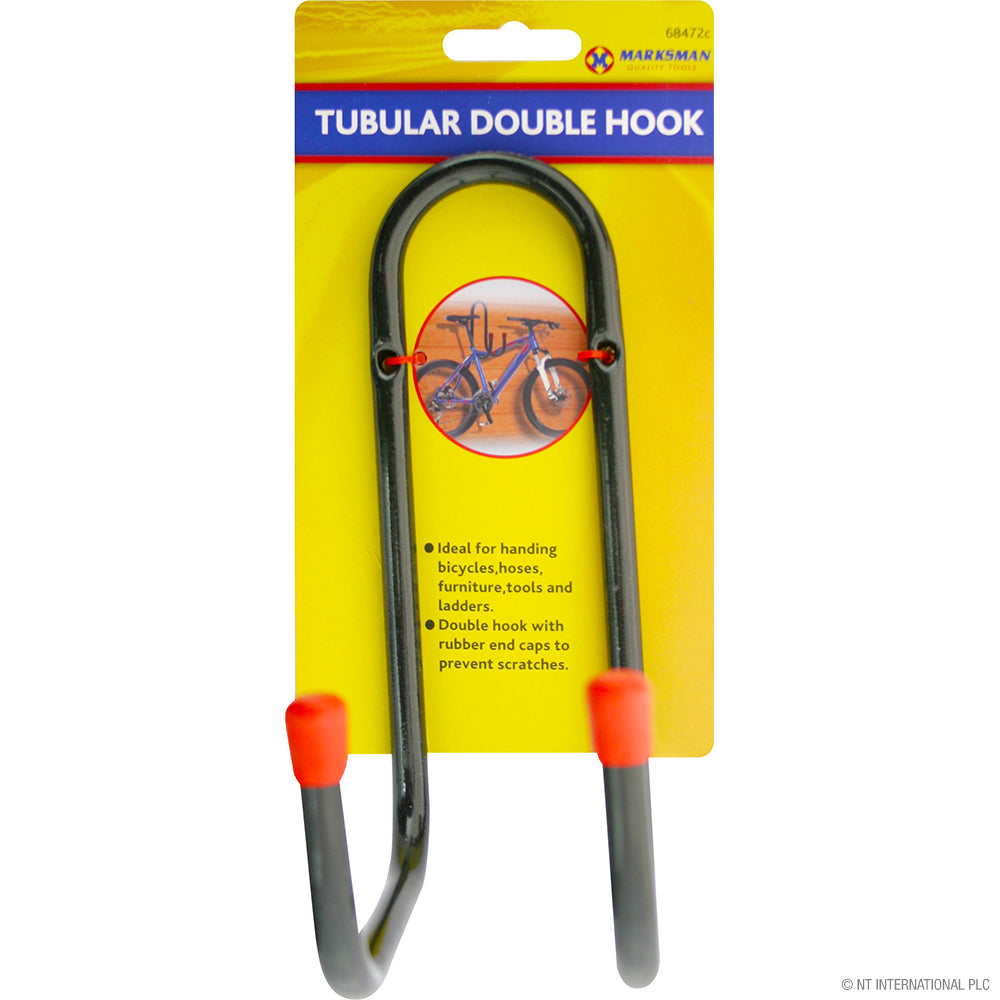Sleek and Sturdy Tubular Double Hook in Elegant Black Finish