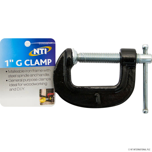 1" Heavy Duty G Clamp - Black for Sturdy and Reliable Fixtures