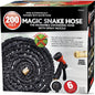 200ft Magic Garden Hose Pipe - Black Expandable Flexible Hose for Effortless Watering